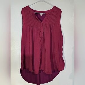 Merona Plus Size Tank Wine XXL